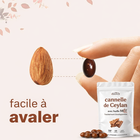 Capsules de Cannelle de Ceylan et Huile MCT- Complément Alimentaire en Gélules