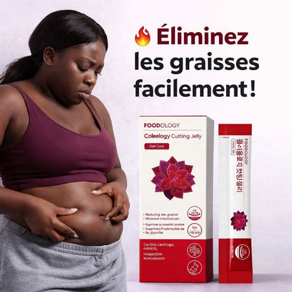Gelée de coupe de coléologie avec graines de chia et bâtonnets de gelée au collagène
