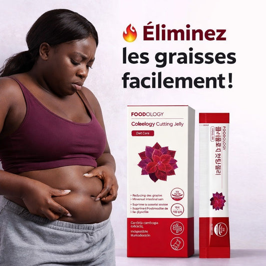 Gelée de coupe de coléologie avec graines de chia et bâtonnets de gelée au collagène