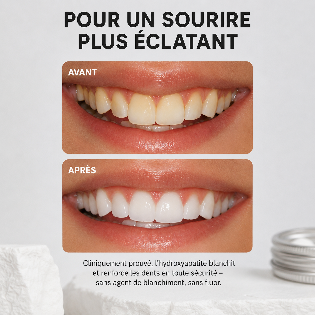 KOJEK Comprimés de dentifrice à 5 % d'hydroxyapatite