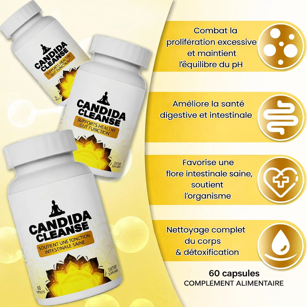 Candida Cleanse Gélules d'extrait de feuilles d'origan - probiotiques pour la santé intestinale