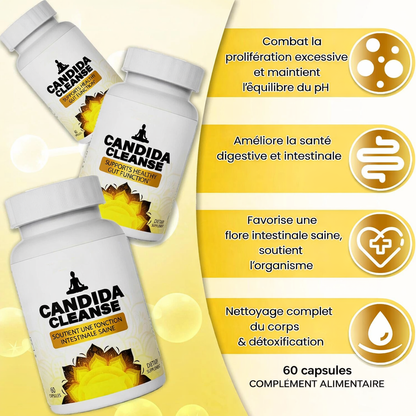 Candida Cleanse Gélules d'extrait de feuilles d'origan - probiotiques pour la santé intestinale