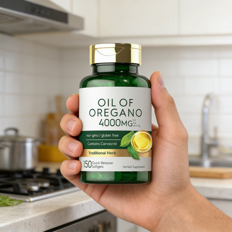 Capsules huile d'origan-complément alimentaire naturel à base de plantes