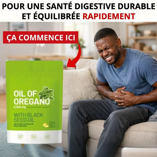 Oil of Oregano Capsules-huile d'origan équilibrée avec de l'huile de nigelle