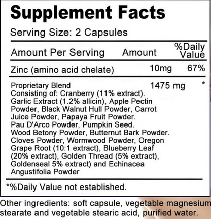 Capsule Parasites Blast Detox Complex