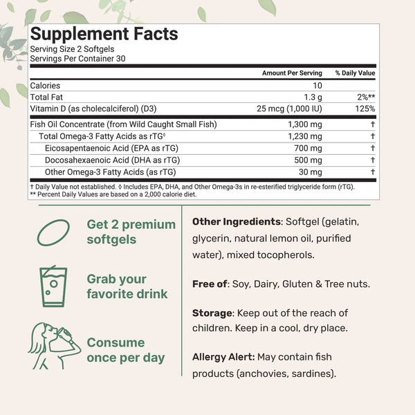 Huile de poisson Omega 3 de qualité supérieure