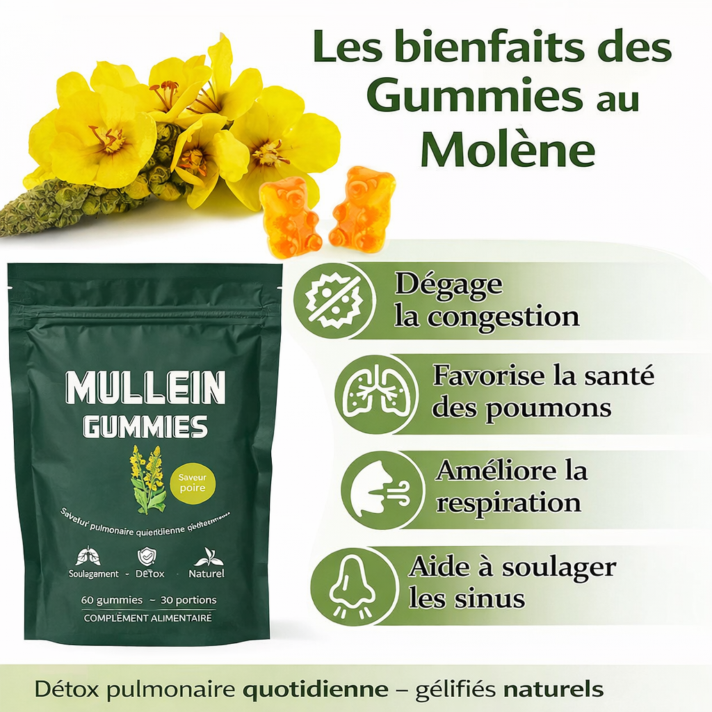 Mullein Gummies -complément alimentaire à base de plantes