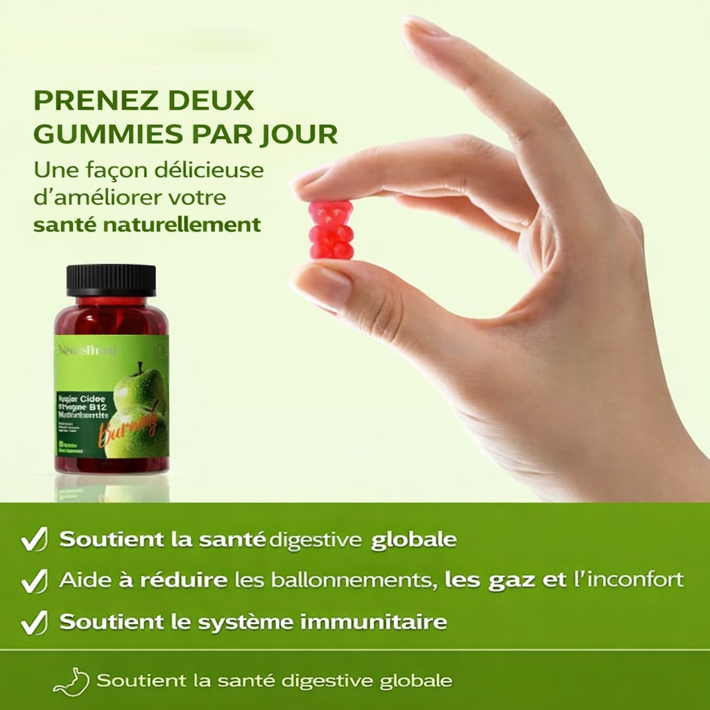 Bonbons Gélifiés au Vinaigre de Cidre de Pomme-Graisse Minceur